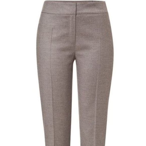 Escada Wool High Waist Pants Metallic Thread Pine - Picture 6 of 7